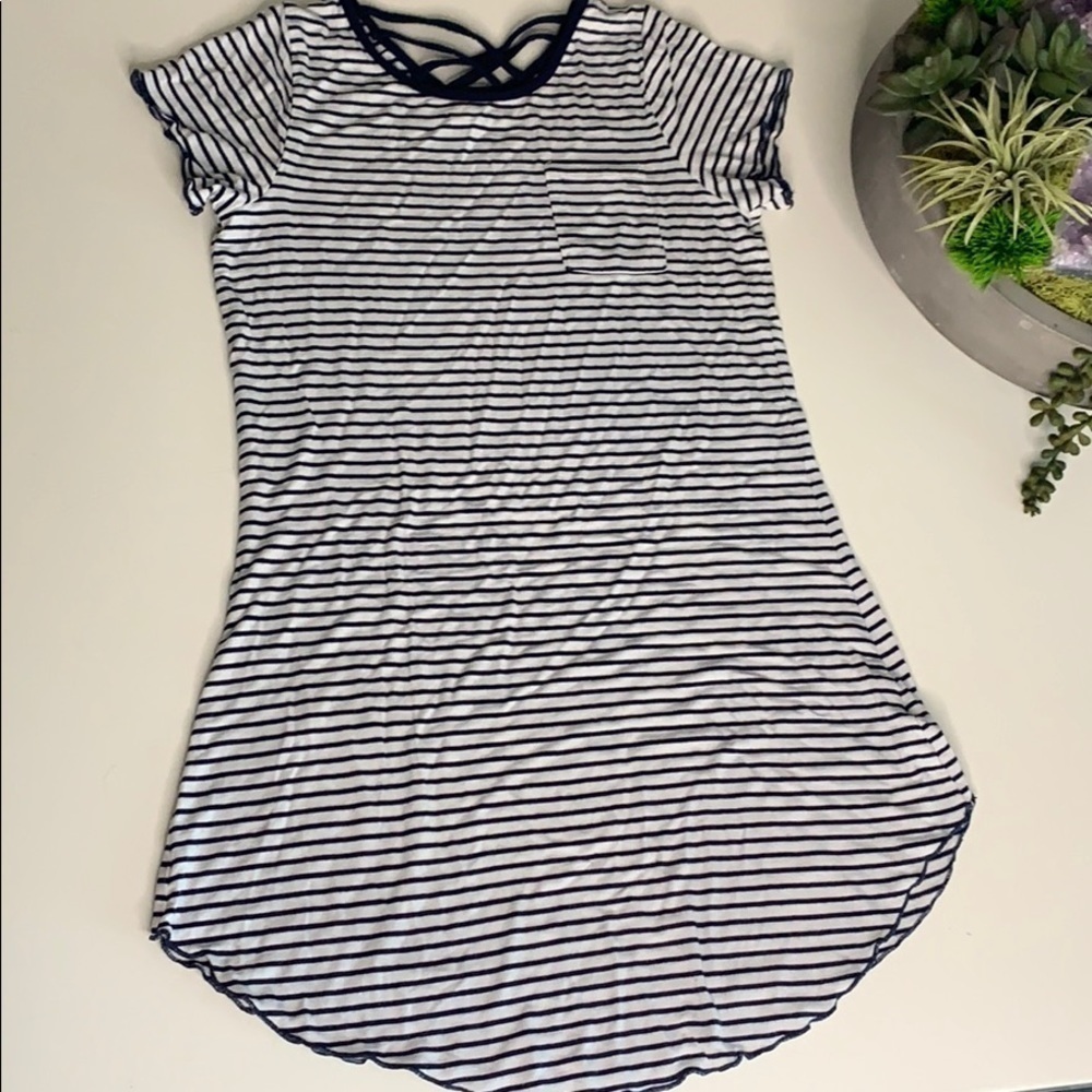 Ten Sixty Sherman Girls Striped Stretchy Tunic Top shirt stretchy shirt